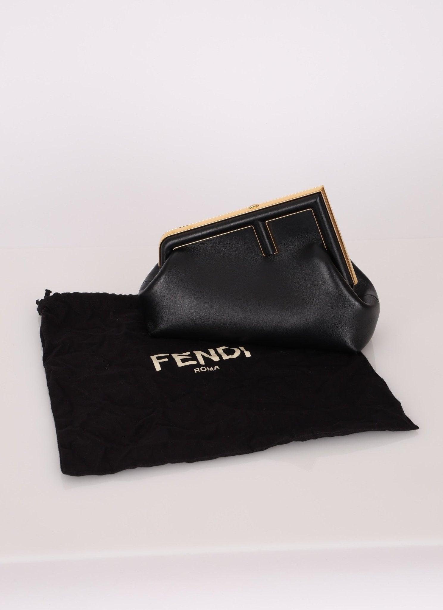 Fendi First Small Black Clutch - FashioNica