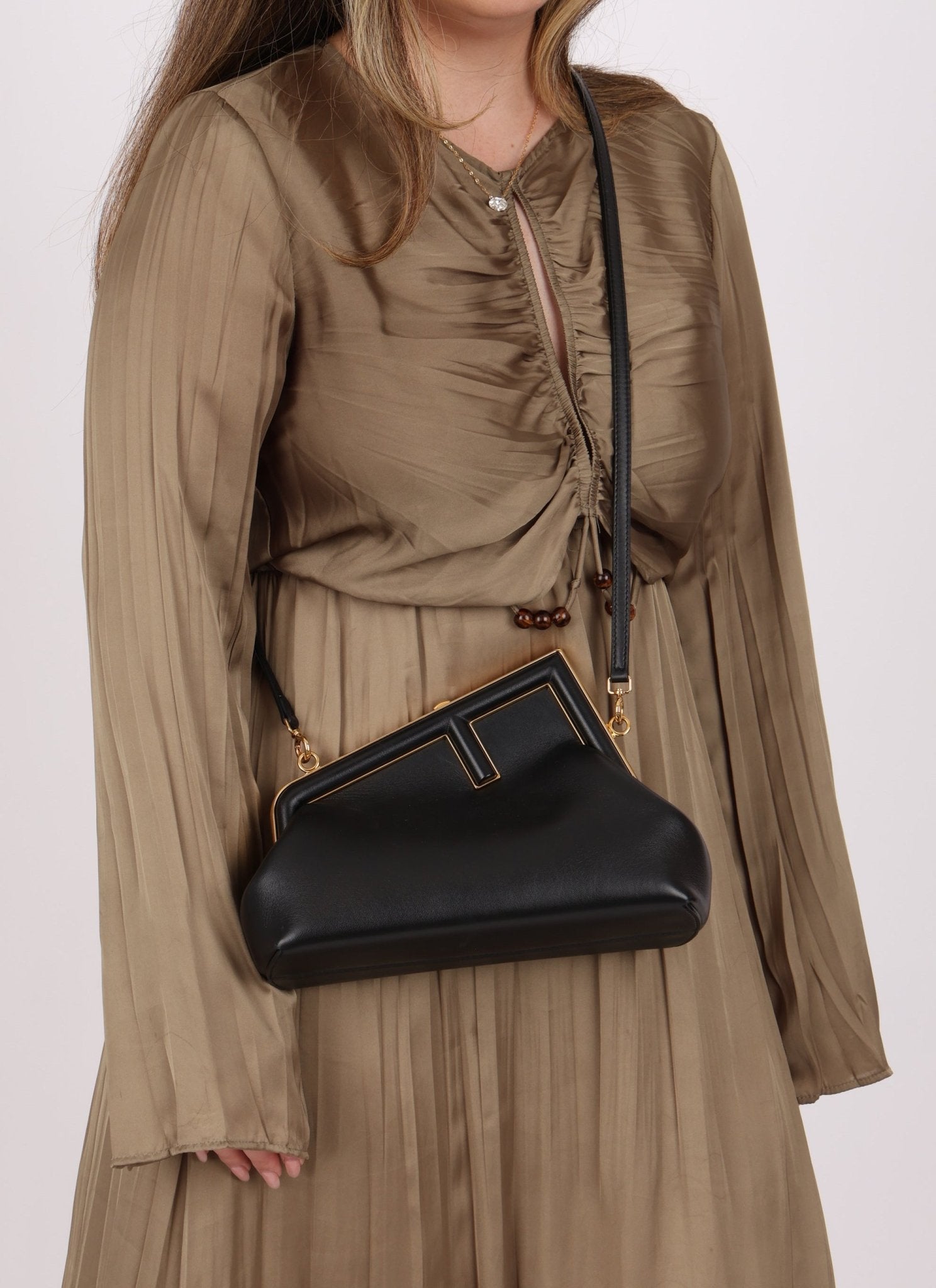 Fendi First Small Black Clutch - FashioNica