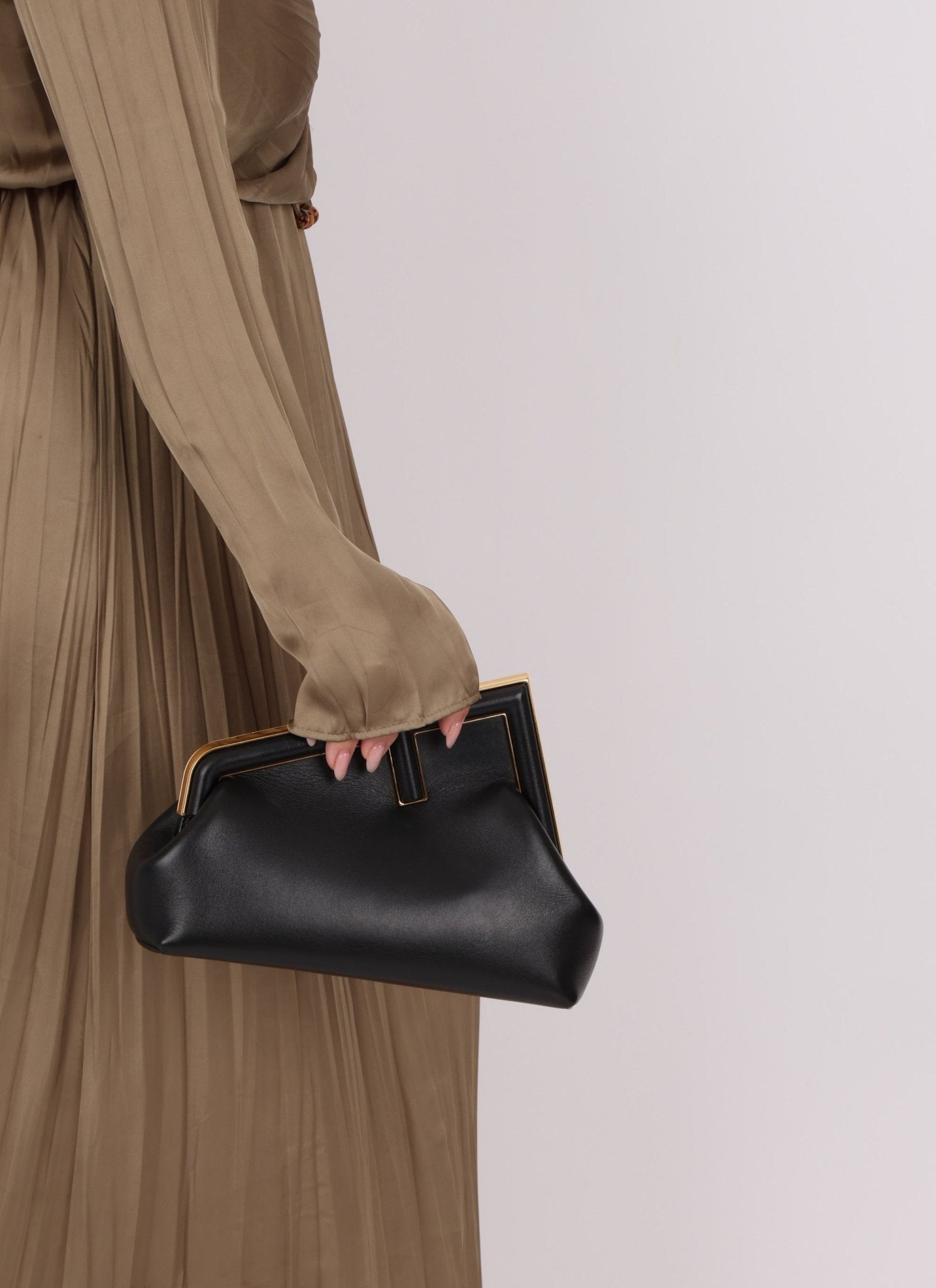 Fendi First Small Black Clutch - FashioNica