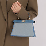 Fendi Floral Beaded Denim ISeeU Petite Peekaboo - FashioNica