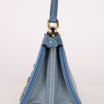 Fendi Floral Beaded Denim ISeeU Petite Peekaboo - FashioNica