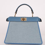 Fendi Floral Beaded Denim ISeeU Petite Peekaboo - FashioNica