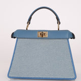 Fendi Floral Beaded Denim ISeeU Petite Peekaboo - FashioNica