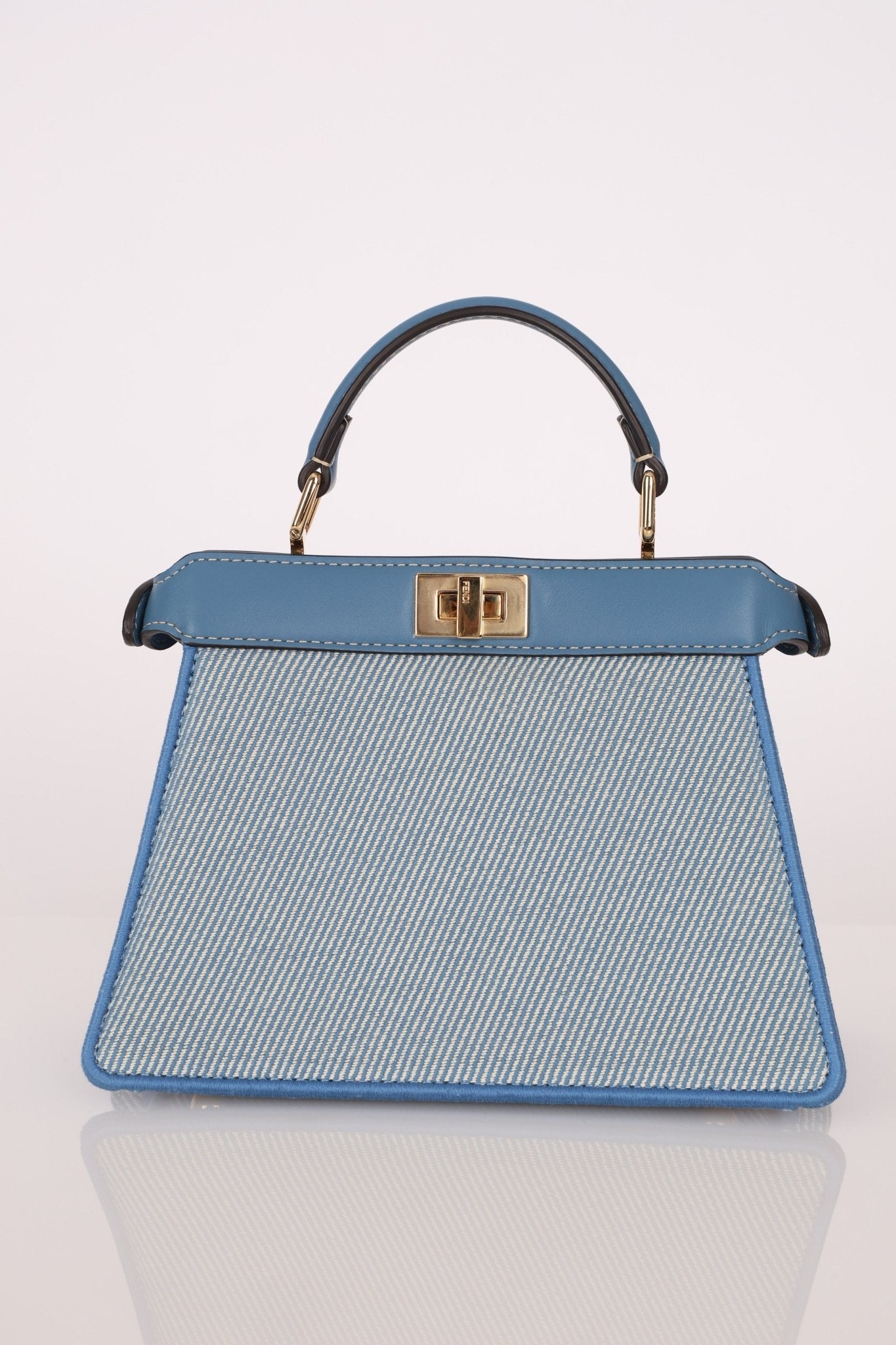 Fendi Floral Beaded Denim ISeeU Petite Peekaboo - FashioNica