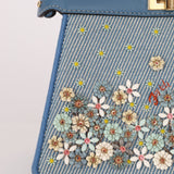 Fendi Floral Beaded Denim ISeeU Petite Peekaboo - FashioNica