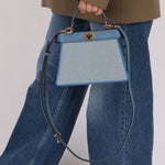 Fendi Floral Beaded Denim ISeeU Petite Peekaboo - FashioNica