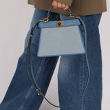 Fendi Floral Beaded Denim ISeeU Petite Peekaboo - FashioNica