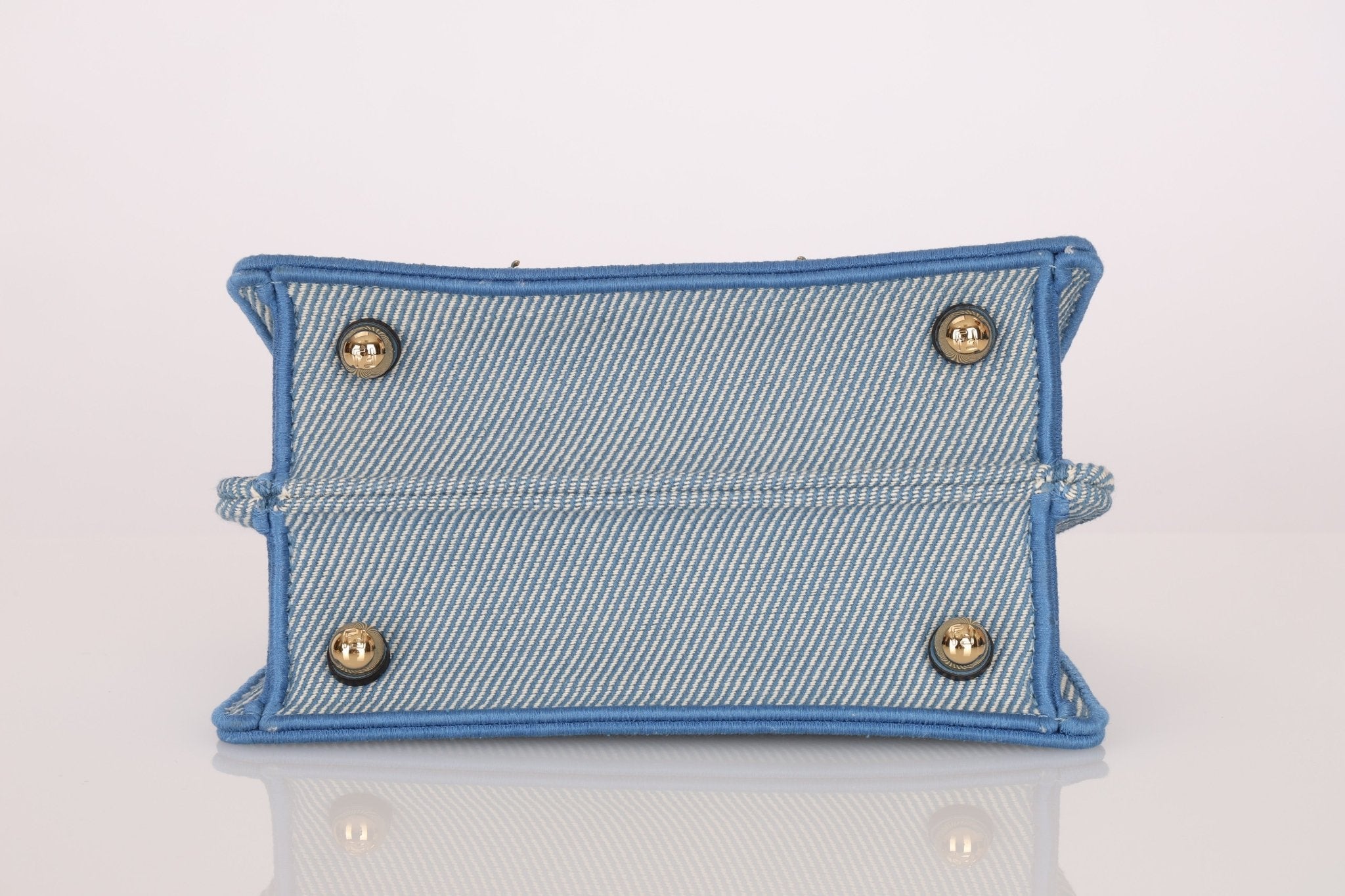 Fendi Floral Beaded Denim ISeeU Petite Peekaboo - FashioNica