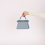 Fendi Floral Beaded Denim ISeeU Petite Peekaboo - FashioNica