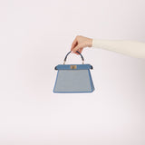 Fendi Floral Beaded Denim ISeeU Petite Peekaboo - FashioNica