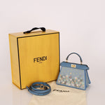 Fendi Floral Beaded Denim ISeeU Petite Peekaboo - FashioNica