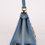 Fendi Floral Beaded Denim ISeeU Petite Peekaboo - FashioNica