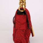 Fendi Floral Embroidered Red Baguette Waist Bag - FashioNica