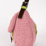 Fendi Floral Knit and Pony Hair Mamma Baguette - FashioNica