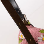 Fendi Floral Knit and Pony Hair Mamma Baguette - FashioNica
