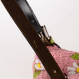 Fendi Floral Knit and Pony Hair Mamma Baguette - FashioNica