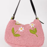 Fendi Floral Knit and Pony Hair Mamma Baguette - FashioNica