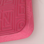 Fendi Fuchsia Logo Lambskin Embossed Baguette - FashioNica