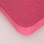 Fendi Fuchsia Logo Lambskin Embossed Baguette - FashioNica