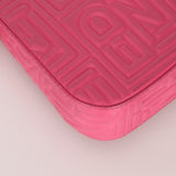 Fendi Fuchsia Logo Lambskin Embossed Baguette - FashioNica