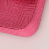 Fendi Fuchsia Logo Lambskin Embossed Baguette - FashioNica
