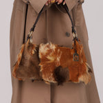 Fendi Gazelle and Goat Fur Patch Shoulder Bag - FashioNica