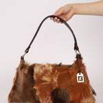 Fendi Gazelle and Goat Fur Patch Shoulder Bag - FashioNica