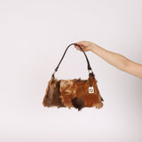 Fendi Gazelle and Goat Fur Patch Shoulder Bag - FashioNica