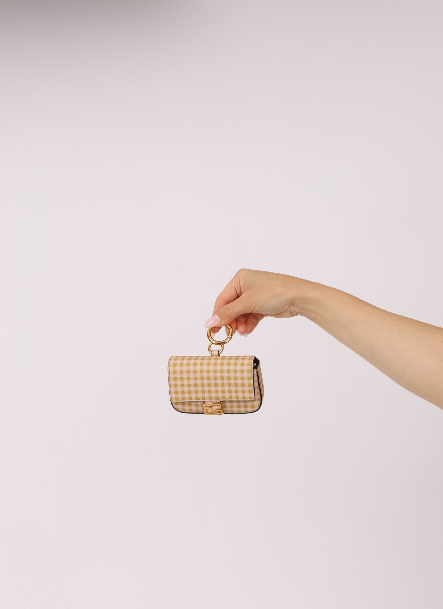 Fendi Gingham Nano Baguette - FashioNica