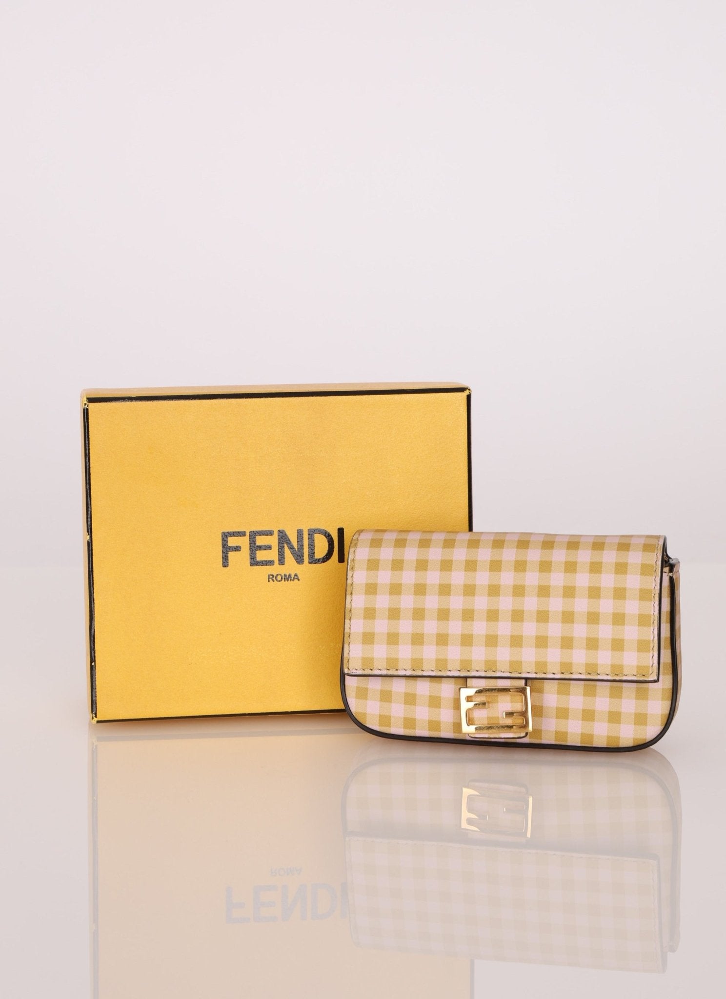 Fendi Gingham Nano Baguette - FashioNica