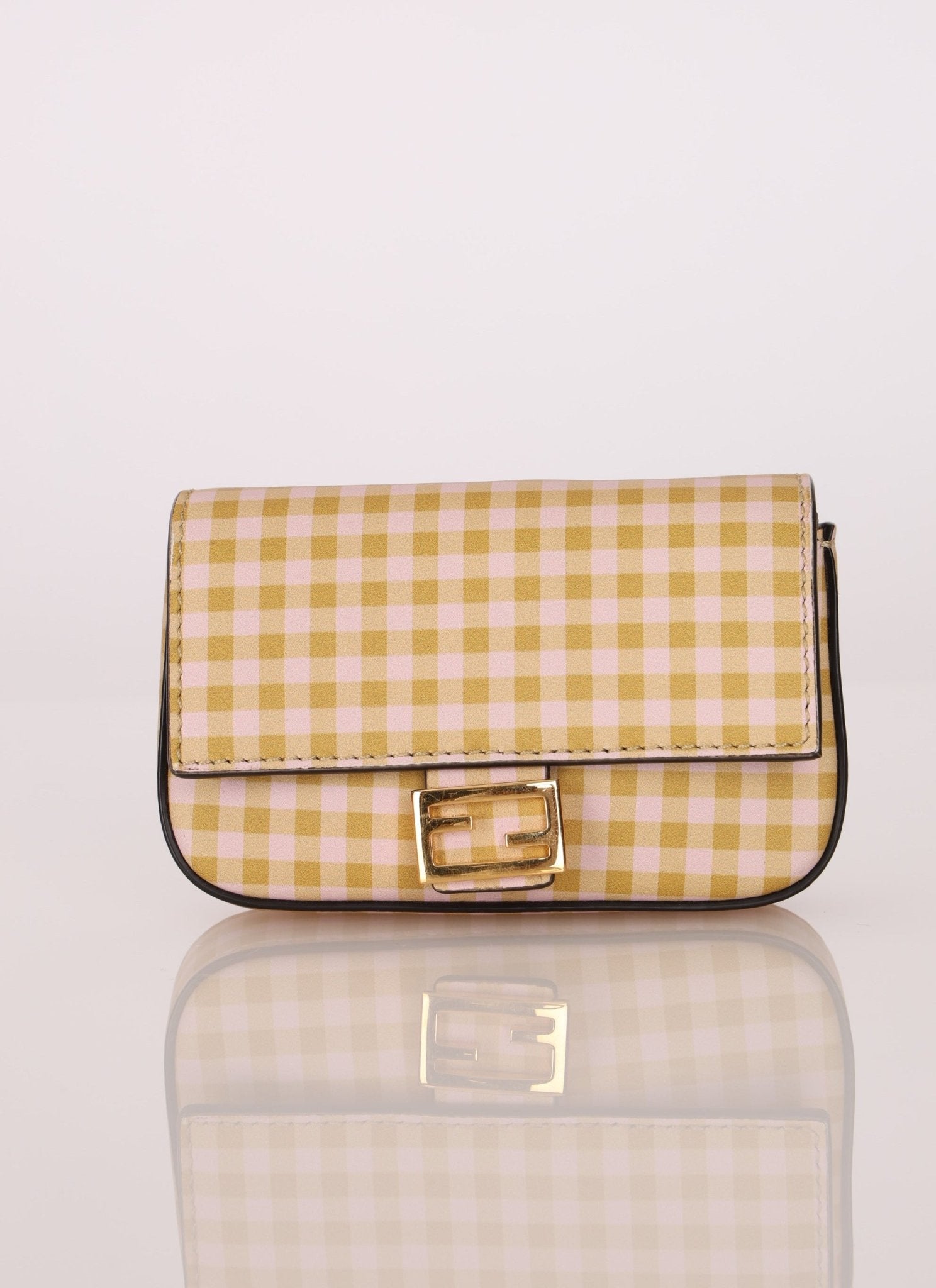 Fendi Gingham Nano Baguette - FashioNica