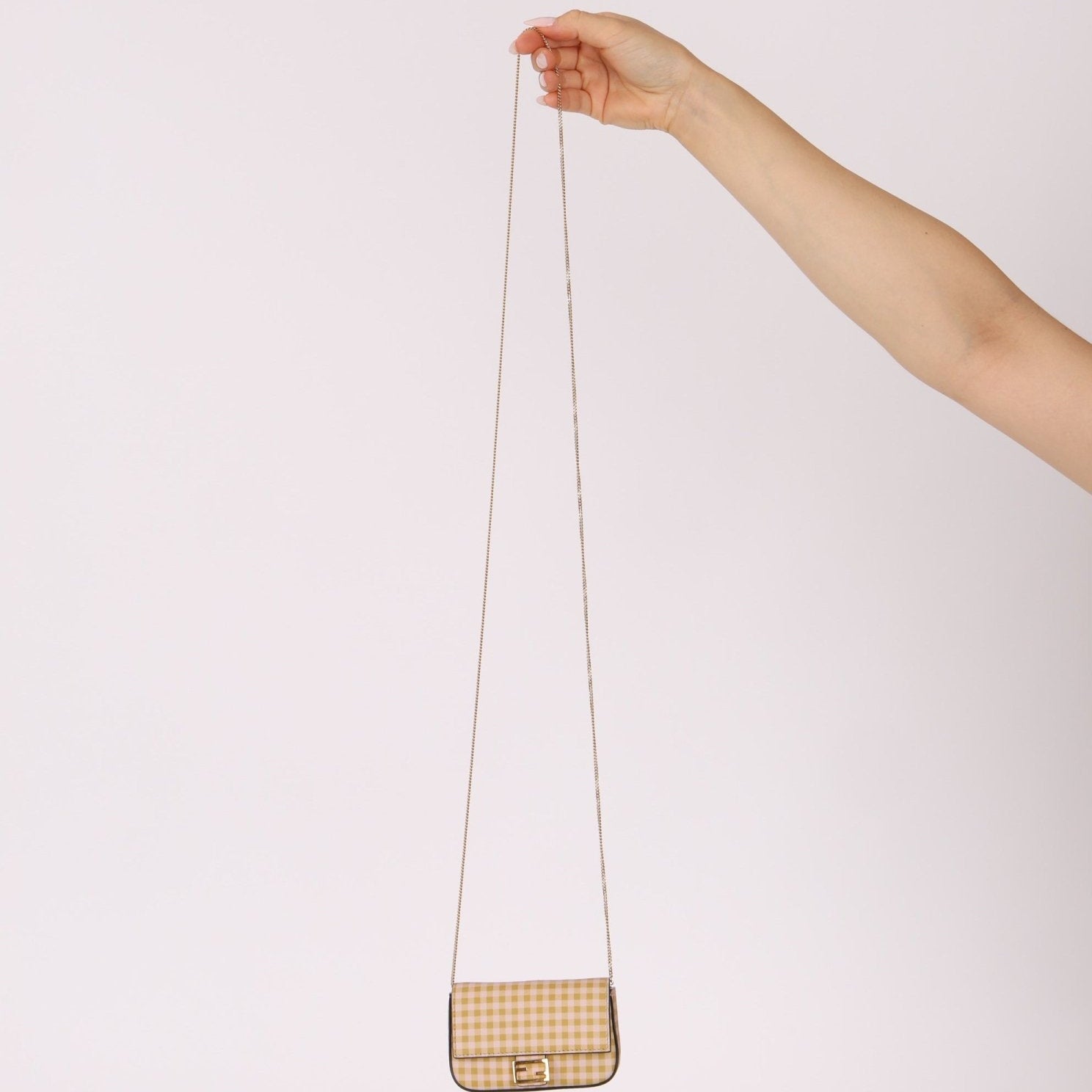 Fendi Gingham Nano Baguette - FashioNica
