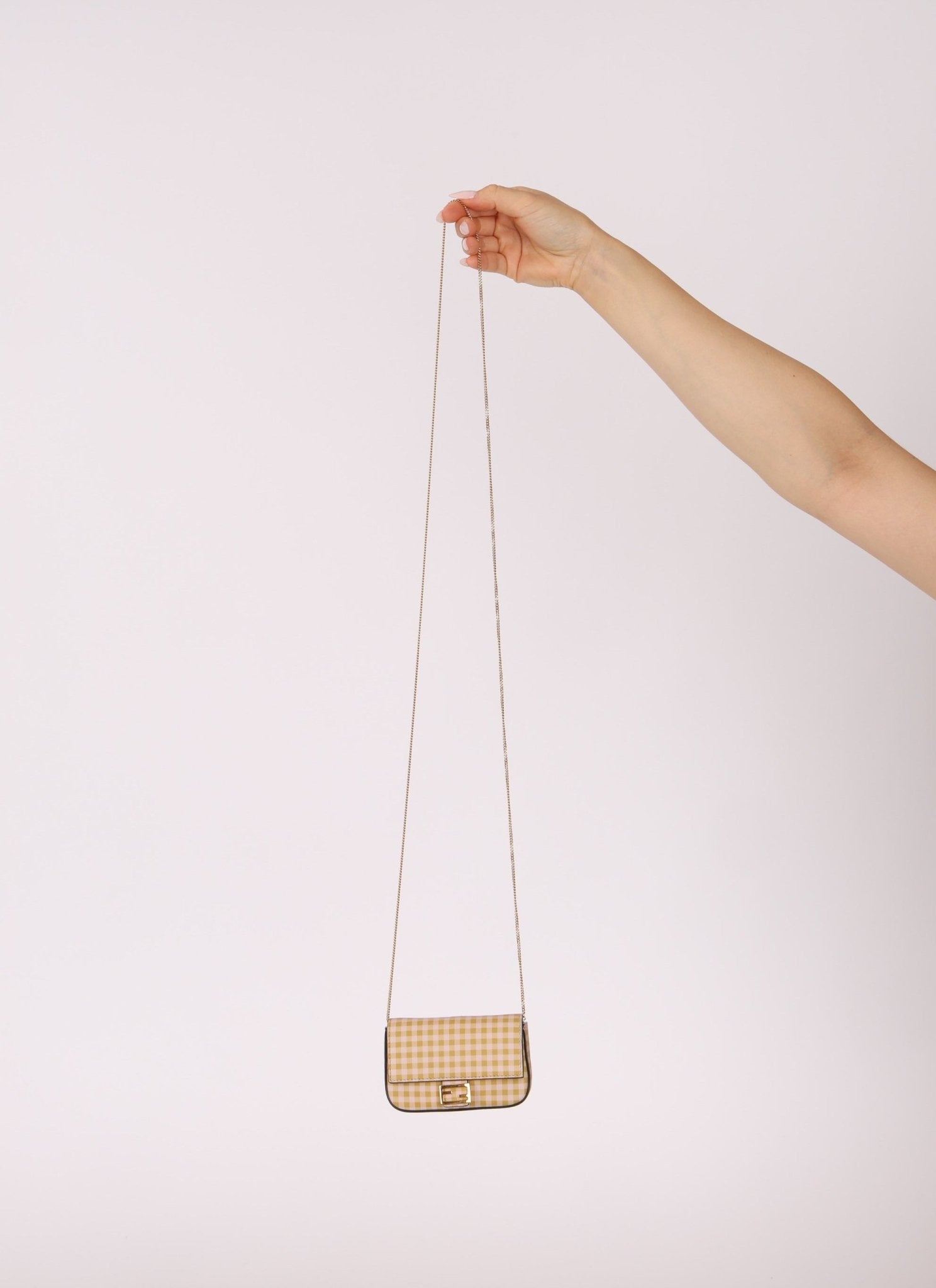 Fendi Gingham Nano Baguette - FashioNica