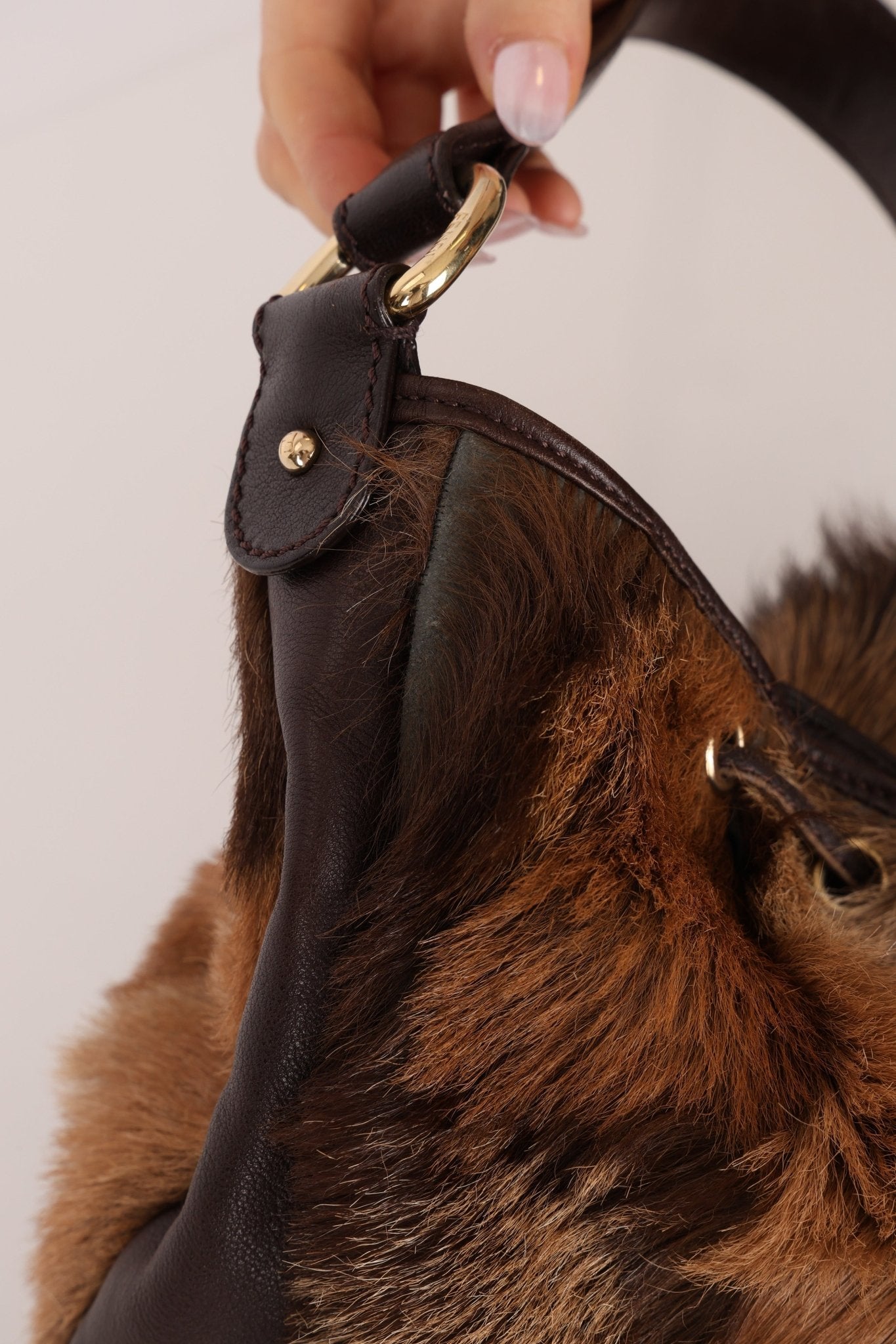 Fendi Goat and Gazelle Drawstring Bucket Bag - FashioNica