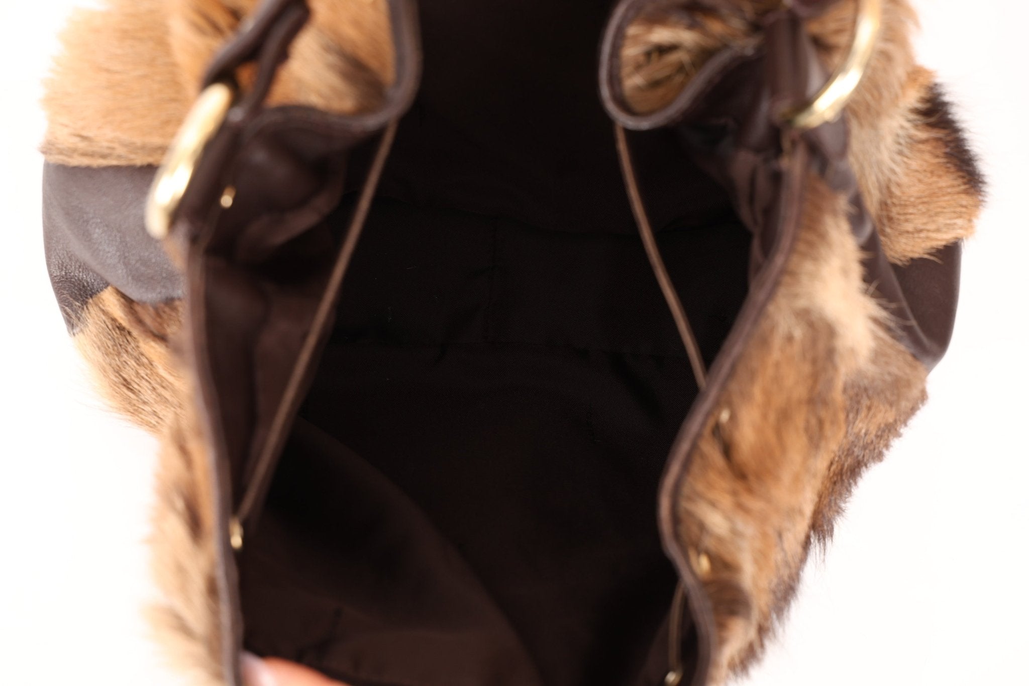 Fendi Goat and Gazelle Drawstring Bucket Bag - FashioNica