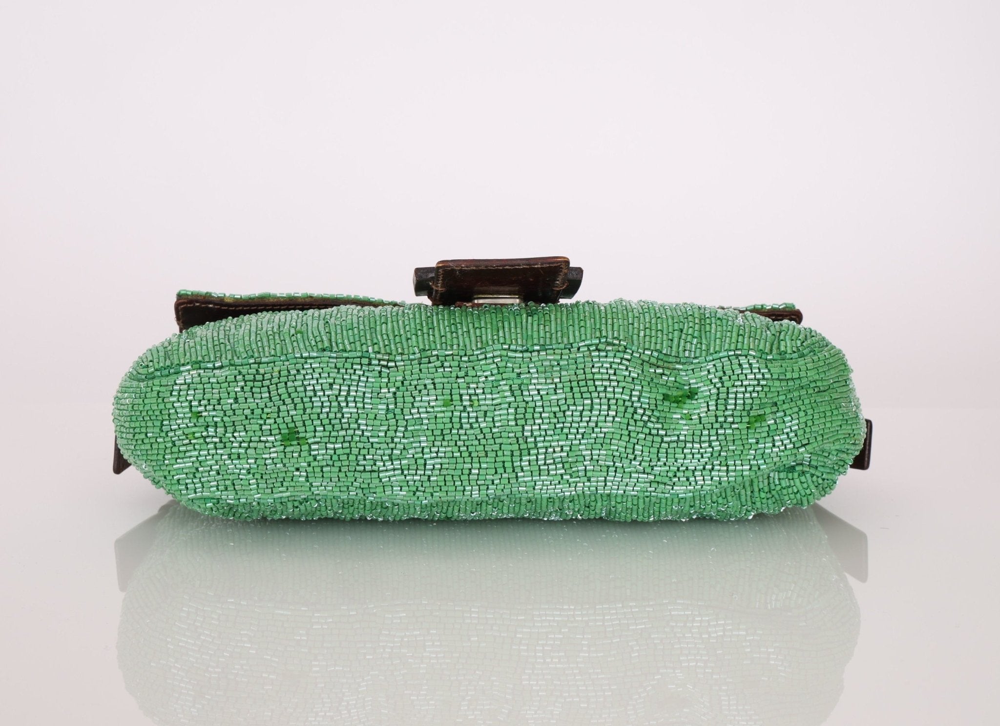 Fendi Green Beaded Baguette - FashioNica