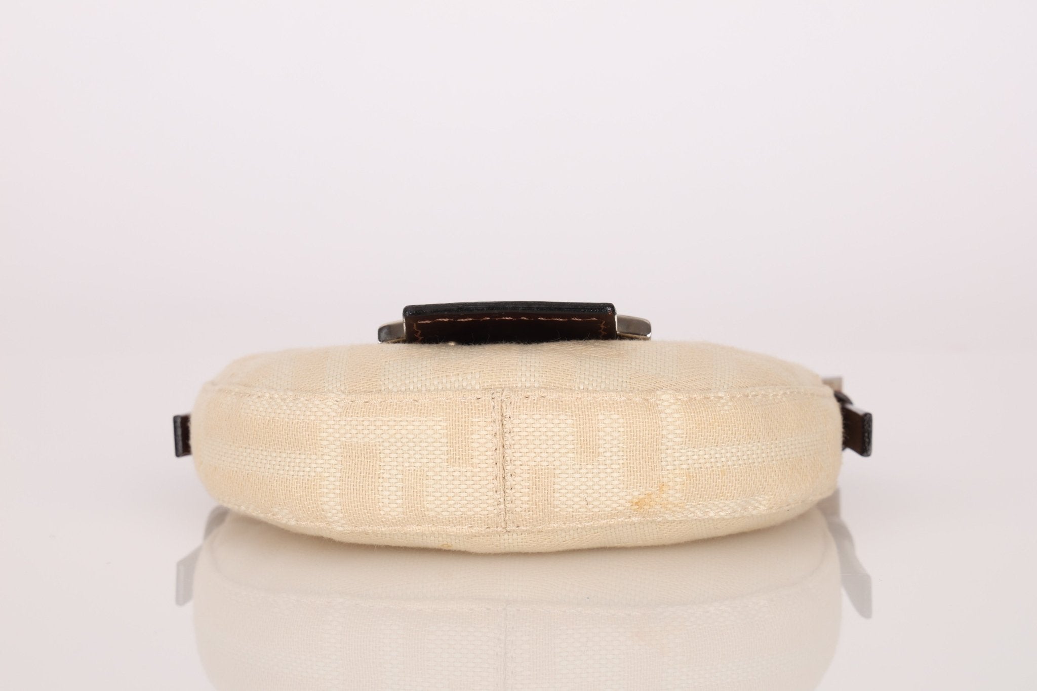 Fendi Ivory Zucca Mini Croissant - FashioNica