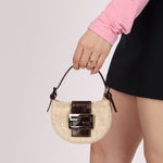 Fendi Ivory Zucca Mini Croissant - FashioNica