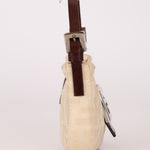 Fendi Ivory Zucca Mini Croissant - FashioNica