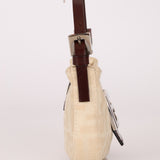 Fendi Ivory Zucca Mini Croissant - FashioNica