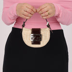 Fendi Ivory Zucca Mini Croissant - FashioNica