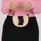 Fendi Ivory Zucca Mini Croissant - FashioNica