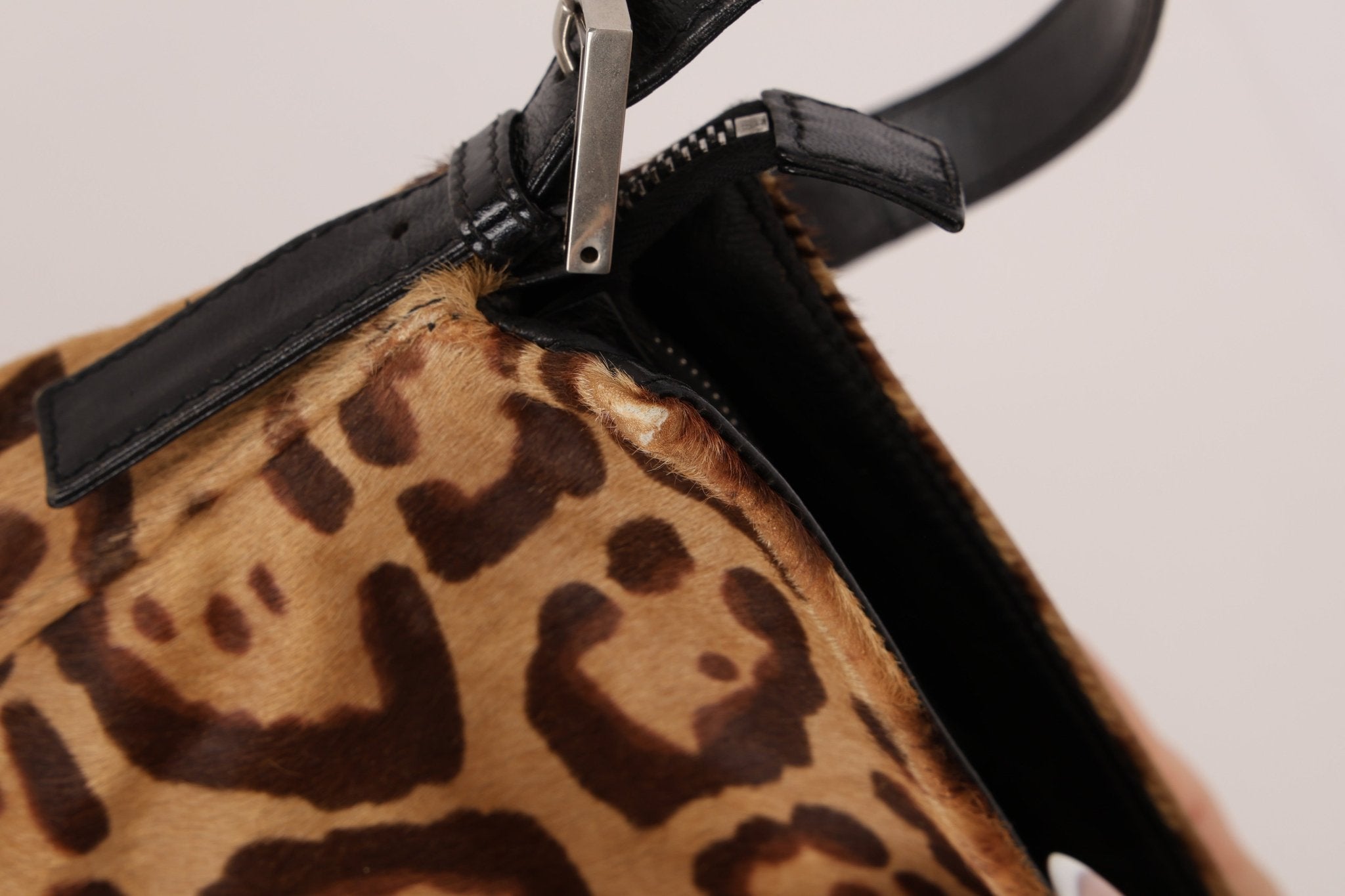 Fendi Jaguar Print Ponyhair Baguette - FashioNica