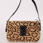 Fendi Jaguar Print Ponyhair Baguette - FashioNica