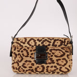 Fendi Jaguar Print Ponyhair Baguette - FashioNica
