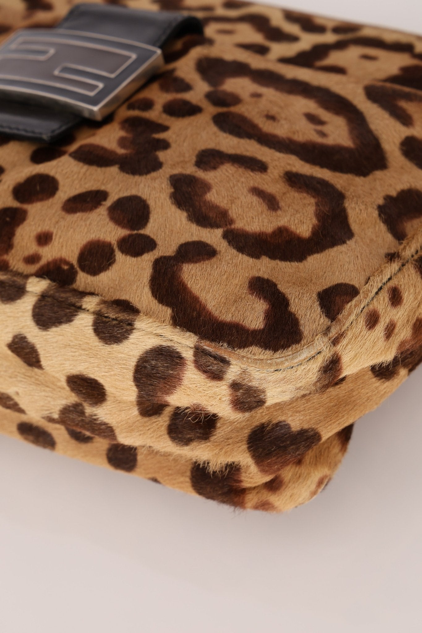 Fendi Jaguar Print Ponyhair Baguette - FashioNica