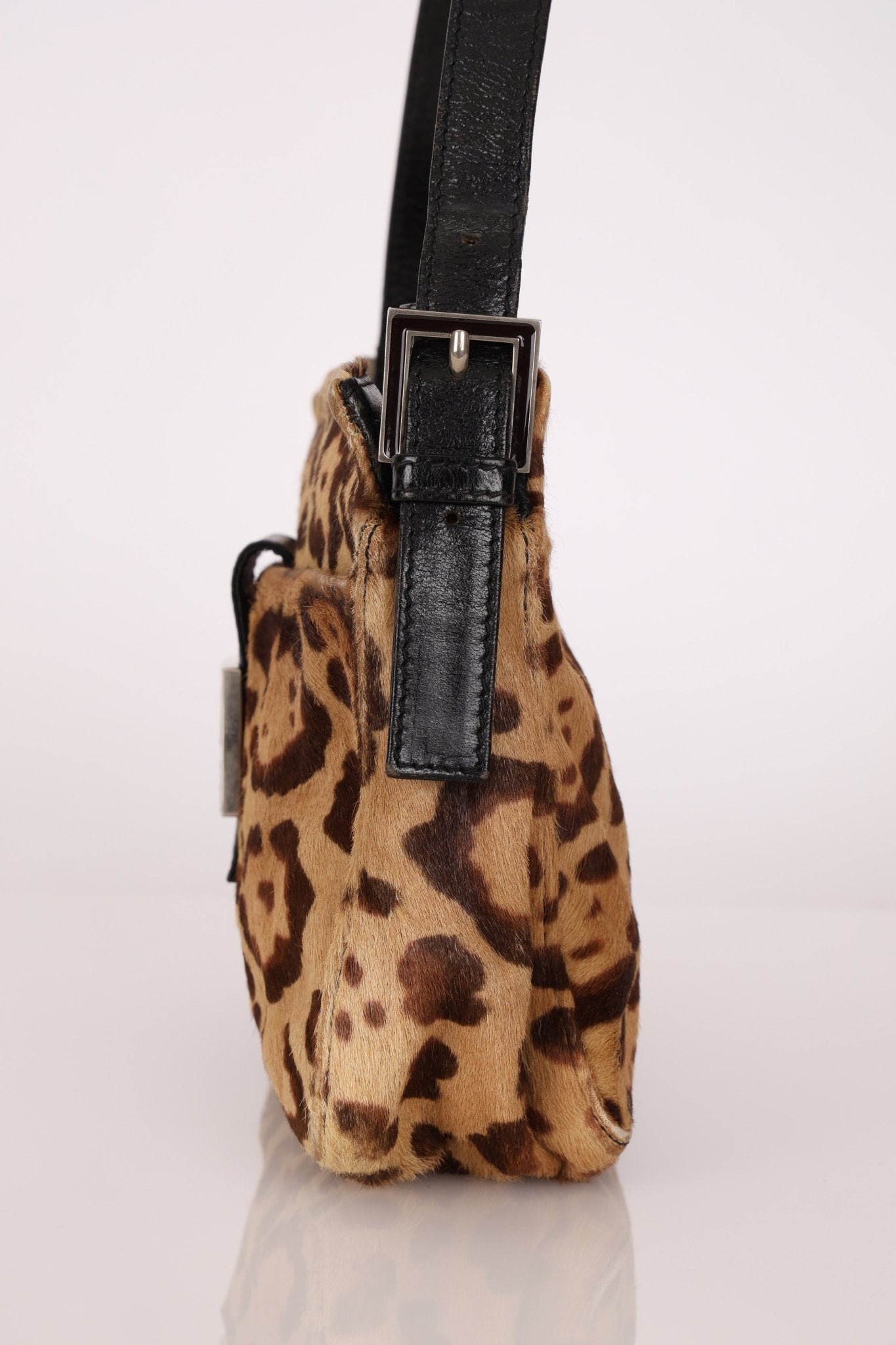 Fendi Jaguar Print Ponyhair Baguette - FashioNica