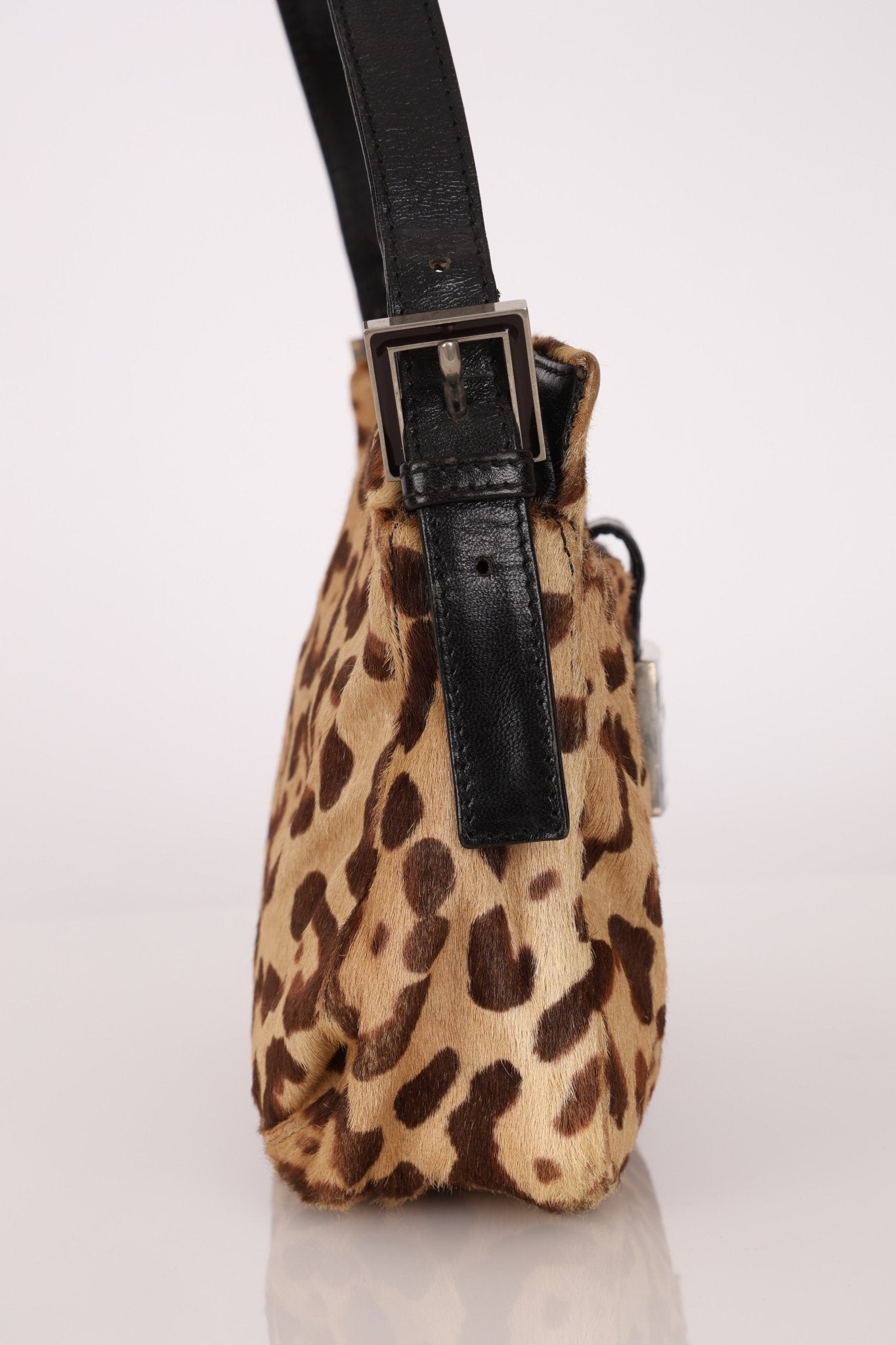 Fendi Jaguar Print Ponyhair Baguette - FashioNica