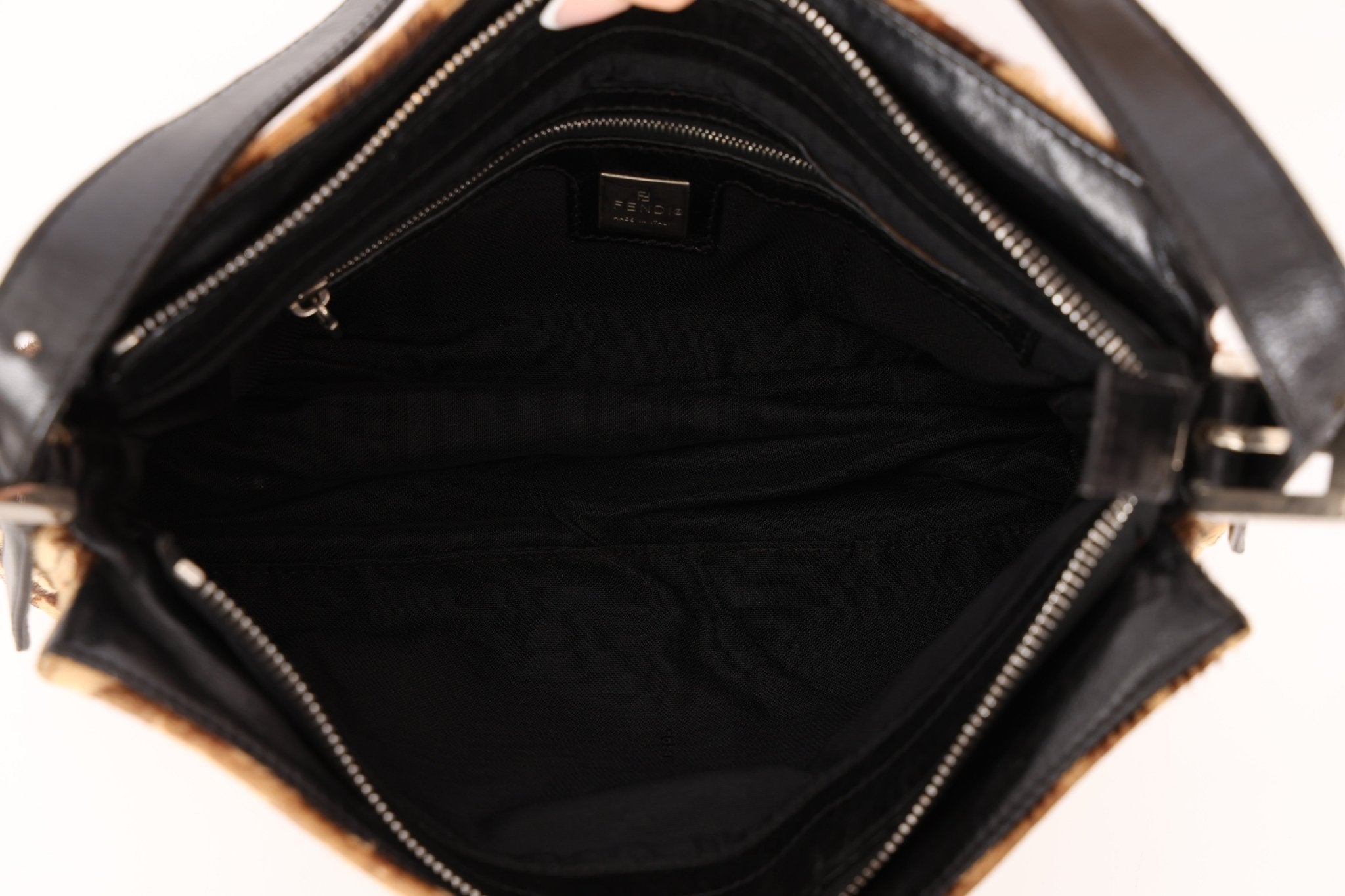 Fendi Jaguar Print Ponyhair Baguette - FashioNica