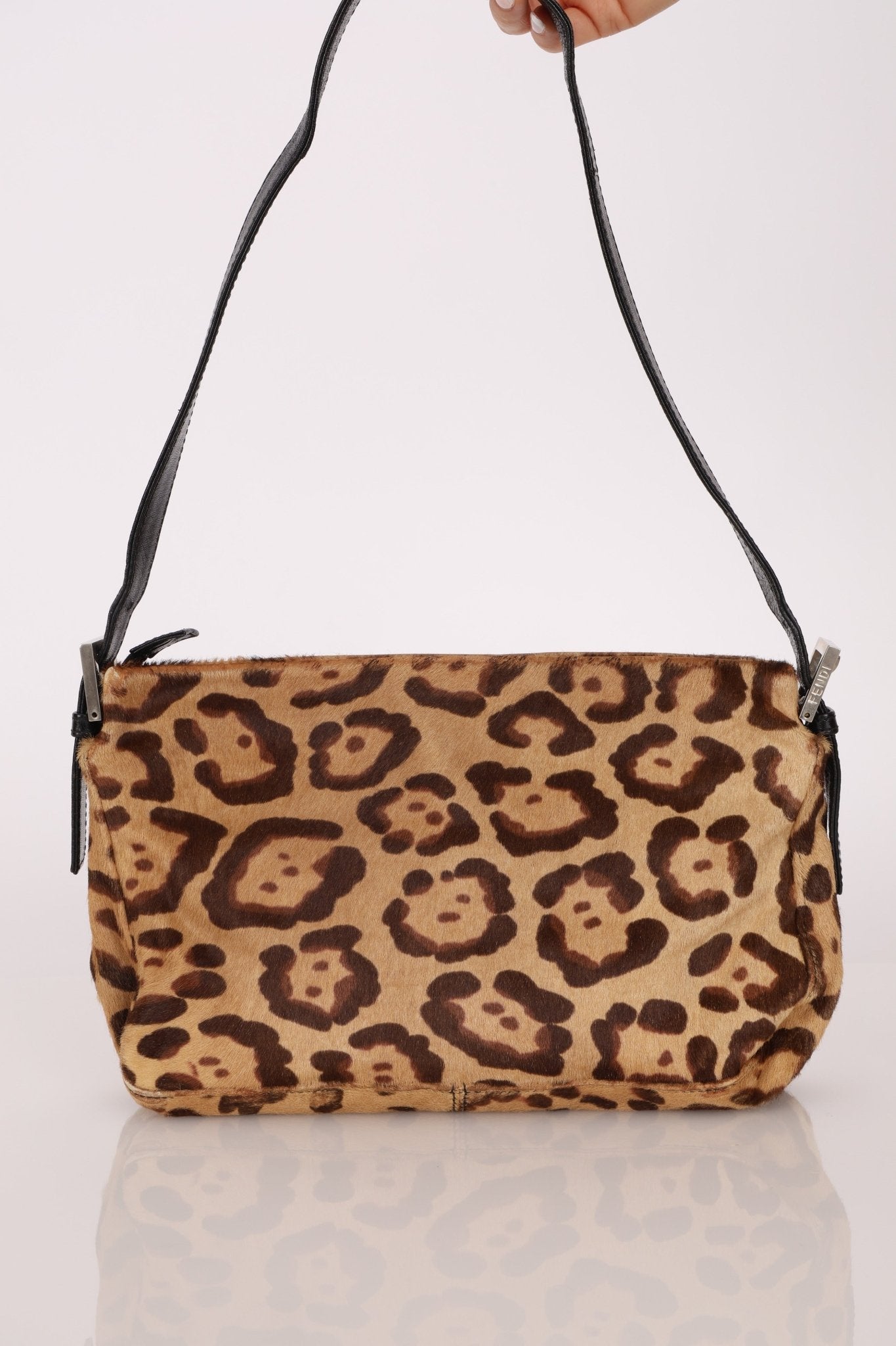 Fendi Jaguar Print Ponyhair Baguette - FashioNica